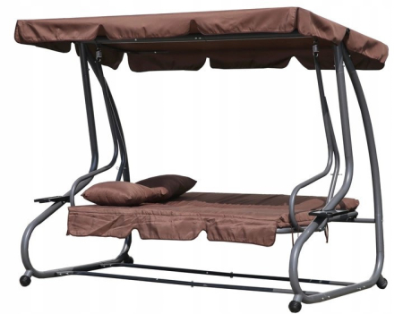 Homelux Convertibil grădină balansoar pat maro [1]