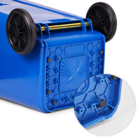 Homelux Coș de gunoi 120 l albastru, cu roți de cauciuc [8]