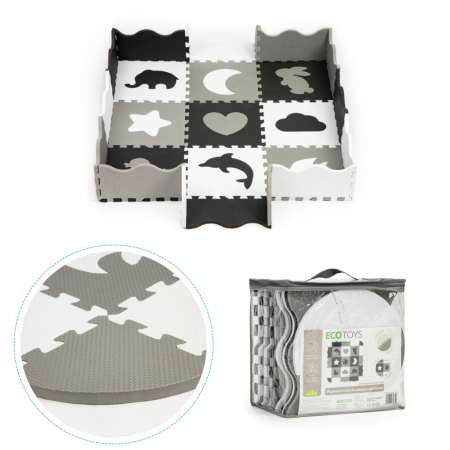 Homelux Covor puzzle din spumă cu gard 25 de piese [7]