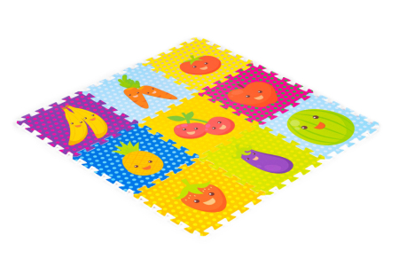 Homelux Covor puzzle spumă fructe puzzle 9 elemente 86x86cm [2]