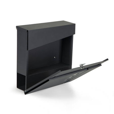 Homelux Cutie poștală din oțel galvanizat cu suport pentru ziare antracit [3]