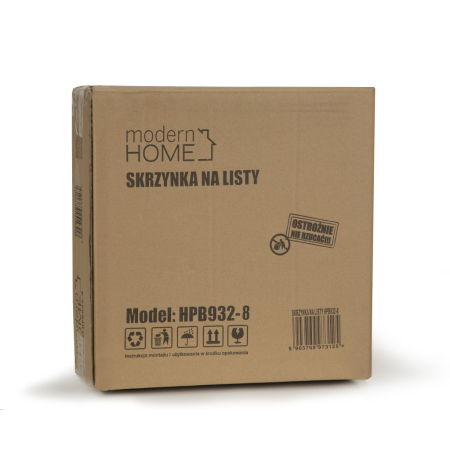 Homelux Cutie poștală din oțel galvanizat cu suport pentru ziare antracit [5]