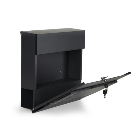 Homelux Cutie poștală din oțel galvanizat cu suport pentru ziare antracit [2]