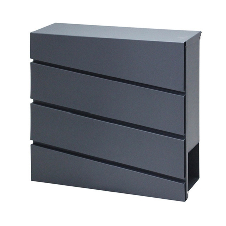 Homelux Cutie poștală din oțel galvanizat cu suport pentru ziare antracit [2]