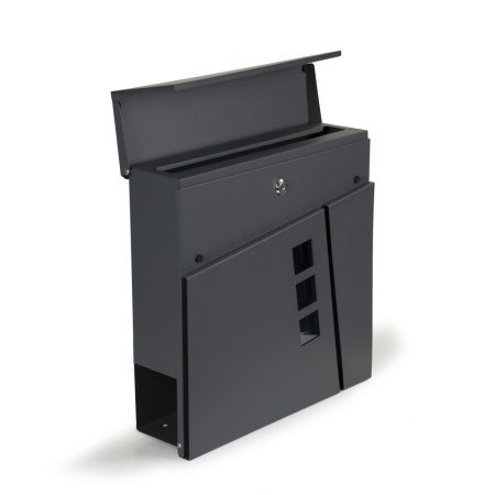 Homelux Cutie poștală din oțel galvanizat cu suport pentru ziare antracit [2]