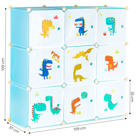 Homelux Dulap de depozitare jucării cu dinozaur 109x37x109 cm [5]