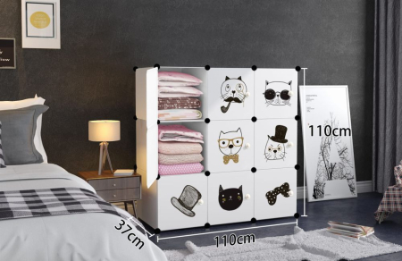 Homelux Dulap de depozitare jucării pentru pisici, alb 110x37x110 cm [1]