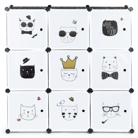 Homelux Dulap de depozitare jucării pentru pisici, grafit 110x37x110 cm [1]