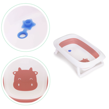 Homelux Fiecare de baie pentru copii cu scurgere pliabilă roz [8]