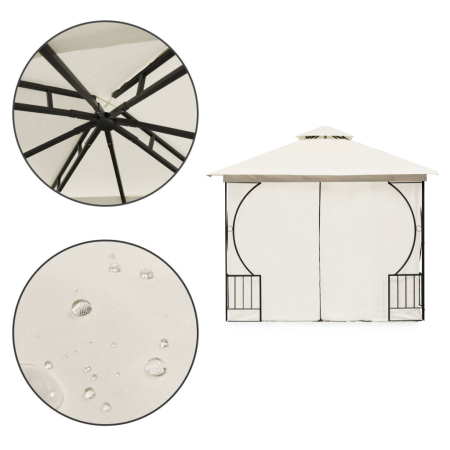 Homelux Foișor de grădină 3x3 m bej [6]