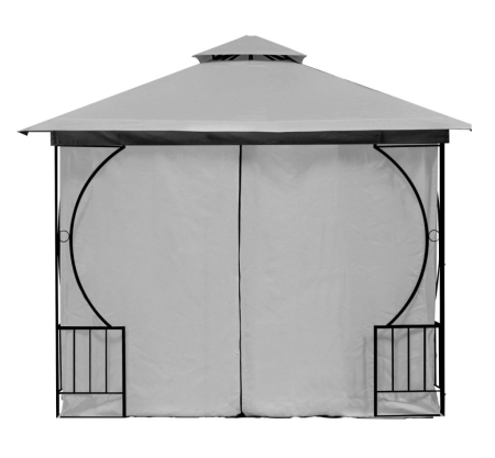 Homelux Foișor de grădină 3x3 m gri [2]