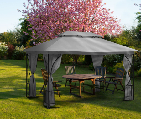 Homelux Foișor de grădină 3x4 m gri [6]