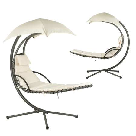 Grădină - Homelux Fotoliu cu parasolar bej