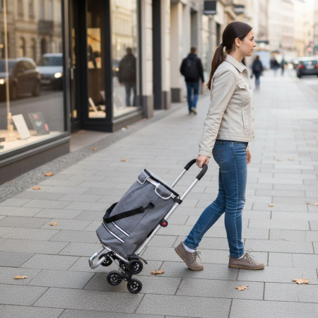 Homelux Geantă de cumpărături rulabilă 30 litri, triciclu, pliabilă [1]