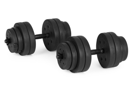 Homelux Haltere reglabile 2x10 kg set de antrenament cu barbell de 20 kg [5]