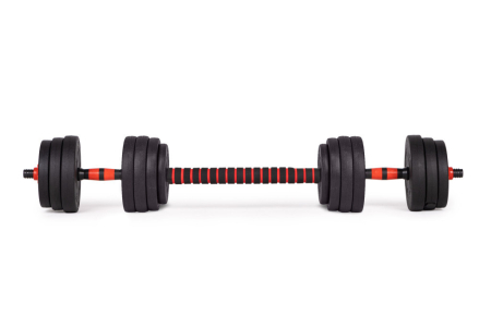 Homelux Haltere reglabile 2x10 kg set de haltere 20 kg bar [6]