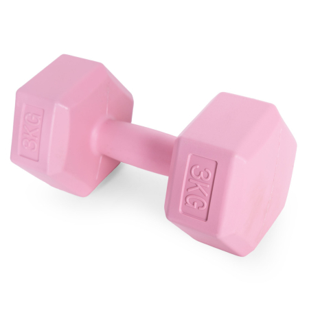 Homelux Hex barbell set 2x3 kg roz [1]