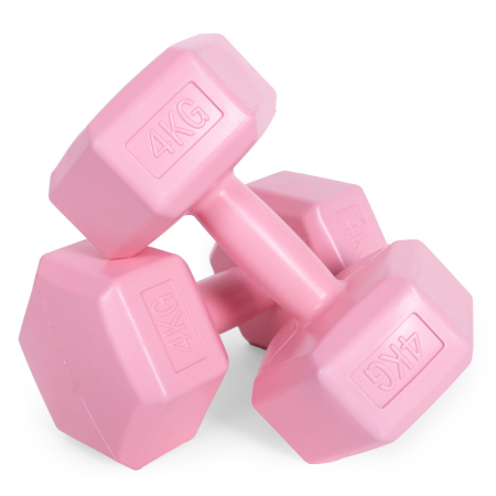 Homelux Hex barbell set 2x4 kg roz [4]