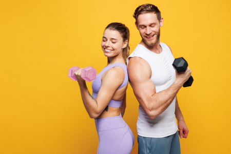 Homelux Hex barbell set 2x4 kg roz [6]