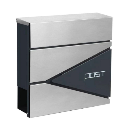 Cutie poștală - Homelux Homepost cutie poștală în aer liber cu suport pentru ziare blocabil gri-antracit