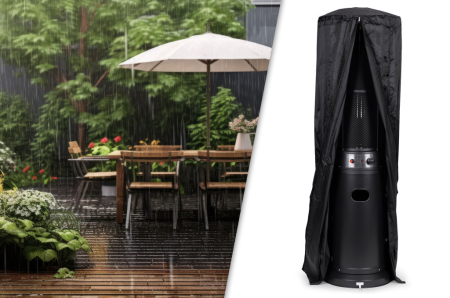 Homelux Încălzitor de terasă pe gaz cu capac de protecție 11 kW [6]