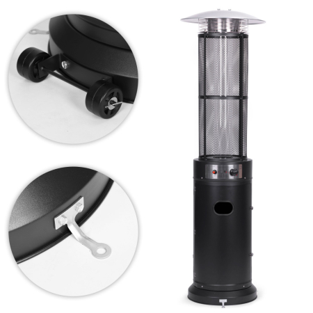 Homelux Încălzitor de terasă pe gaz cu capac de protecție 11 kW [3]