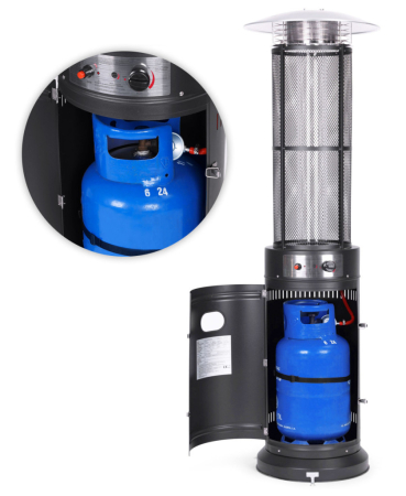 Homelux Încălzitor de terasă pe gaz cu capac de protecție 11 kW [5]