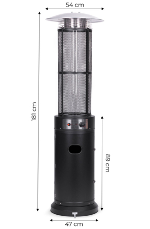 Homelux Încălzitor de terasă pe gaz cu capac de protecție 11 kW [9]