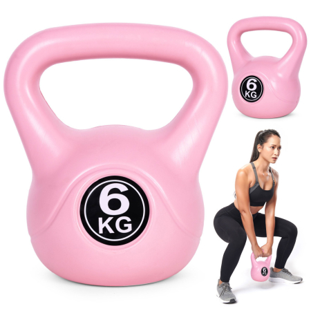 Articole de fitness - Homelux Kettlebell 6 kg roz