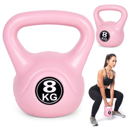 Produse temporar indisponibile - Homelux Kettlebell 8 kg roz