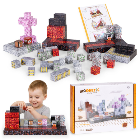 Produse temporar indisponibile - Homelux Lava World set de blocuri de construcție magnetice 160 piese