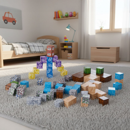 Homelux Lumea mineritului magnetic bloc de construcție set 88 piese [8]