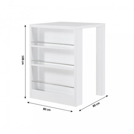 Homelux Masă de bar LT0620 alb lucios [1]