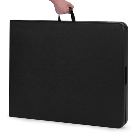 Homelux Masă de catering 180 cm, pliabilă în valiză, neagră [4]