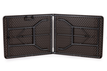 Homelux Masă de catering 180cm + 2 bănci, set banchet maro [7]