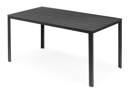 Homelux Masă de grădină cu 6 locuri 156x78 cm, mobilier de terasă Polywood, gri [4]