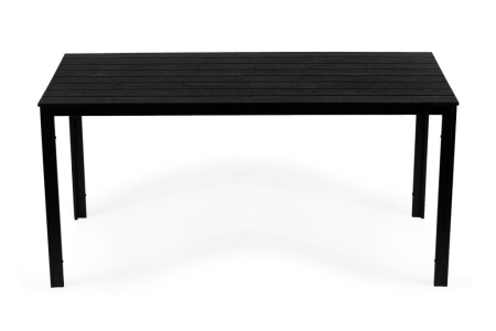 Homelux Masă de grădină cu 6 locuri 156x78 cm, mobilier de terasă Polywood, negru [8]