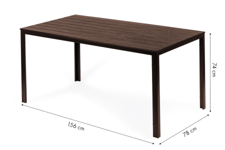 Homelux Masă de grădină cu 6 locuri 156x78 cm polywood maro [9]