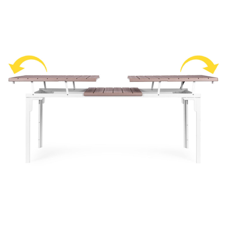 Homelux Masă de grădină extensibilă 180-240 cm pentru 12 persoane, bej [4]