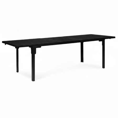 Homelux Masă de grădină extensibilă 180-240 cm pentru 12 persoane, negru [5]