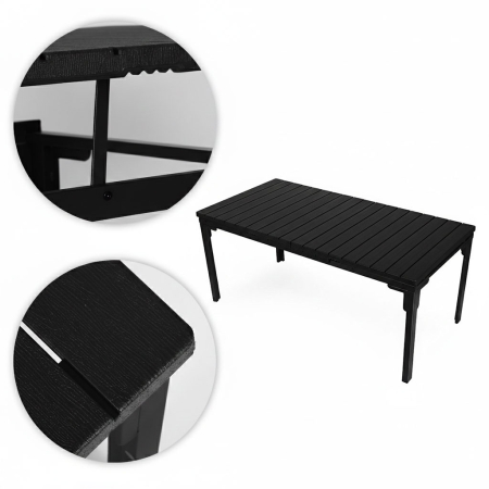 Homelux Masă de grădină extensibilă 180-240 cm pentru 12 persoane, negru [7]