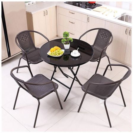 Homelux Masă de grădină rotundă pliabilă de 60 cm [2]