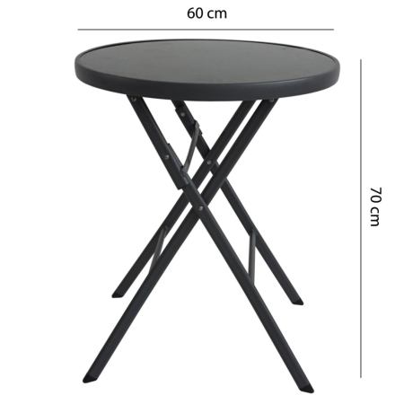 Homelux Masă de grădină rotundă pliabilă de 60 cm [7]