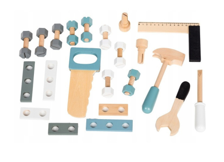 Homelux Masă de scule din lemn pentru copii 32 de bucăți [2]