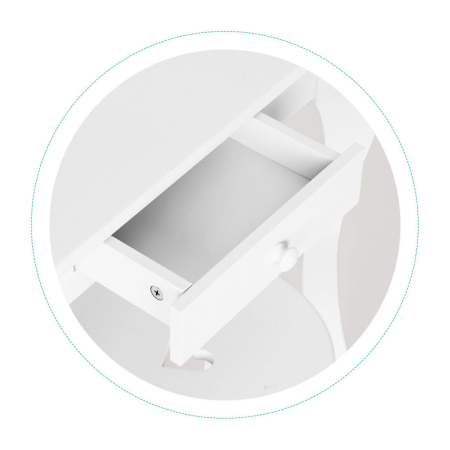 Homelux Masă de toaletă pentru copii din lemn cu oglindă albă [3]