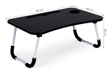 Homelux Masă pentru laptop 60x40 cm negru [6]