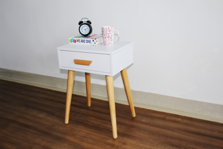 Homelux Măsuță de noptieră modernă albă [6]