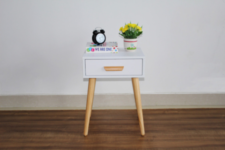 Homelux Măsuță de noptieră modernă albă [7]