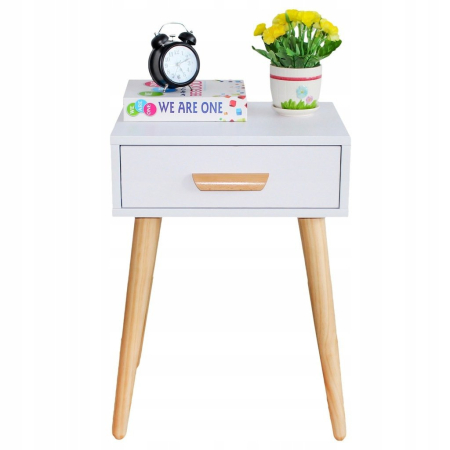 Homelux Măsuță de noptieră modernă albă [2]