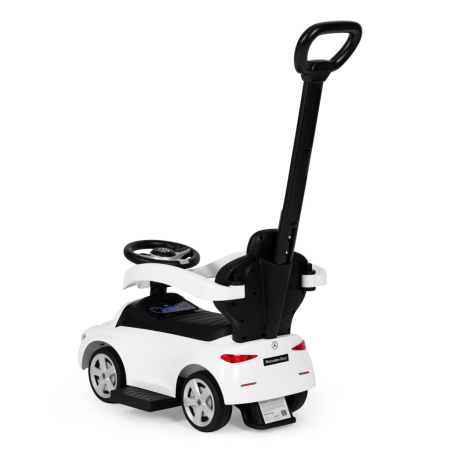 Homelux Mercedes C-Class Ride-on mașină mică cu volan interactiv cu mâner alb [3]
